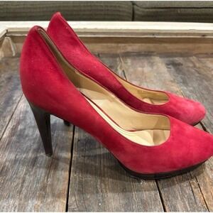 Cole Haan pumps suede red Heels shoes